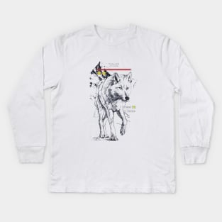 Valheim Wolf Kids Long Sleeve T-Shirt